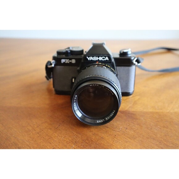 Yashica FX-3 35mm Film SLR Camera with DSB 135mm Lens Japan For Parts/Repair - Picture 9 of 13